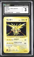 1996 Pokemon Base Set Japanese Zapdos Holo CGC 3
