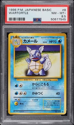 1996 Pokemon Japanese Basic Wartortle #8 PSA 8.5