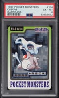 1997 Pocket Monsters Carddass Cubone #104 PSA 6