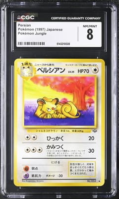 1997 Pokemon Jungle Japanese Persian CGC 8