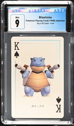 1998 Blue 3D Deck (Blastoise and Pokeballs) Japanese Blastoise #KÂ¨ CGC 9