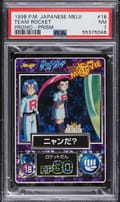 1998 Pokemon Japanese Meiji Promo Team Rocket Prism #18 PSA 7