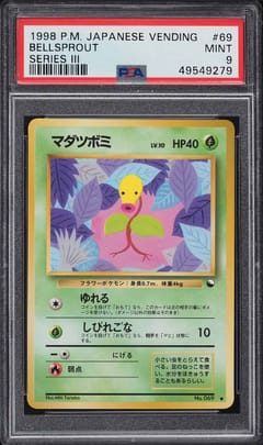 1998 Pokemon Japanese Vending Bellsprout Series III #69 PSA 9