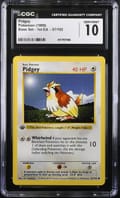 1999 Base Set - 1st Ed. Pidgey #57/102 CGC GM10