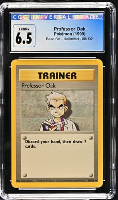 1999 Base Set Professor Oak #88/102 CGC 6.5