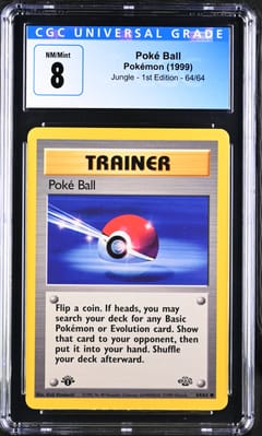 1999 Jungle - 1st Ed. Poké Ball #64/64 CGC 8