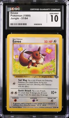 1999 Jungle Eevee #51/64 CGC GM10