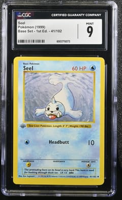 1999 Pokemon Base Set - 1st Edition Seel #41/102 CGC 9