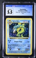 1999 Pokemon Base Set (Shadowless) Gyarados Shadowless Holo #6/102 CGC 5.5