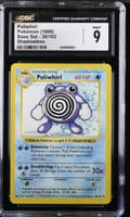 1999 Pokemon Base Set (Shadowless) Poliwhirl Shadowless #38/102 CGC 9