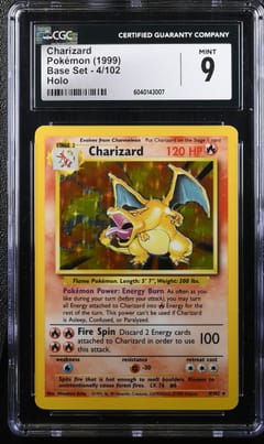 1999 Pokemon Base Set - Unlimited Charizard Holo #4/102 CGC 9