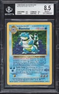 1999 Pokemon Base Shadowless Blastoise HOLO R #2 BGS 8.5