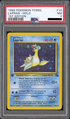 1999 Pokemon Fossil #10 Lapras-Holo 1st Edition