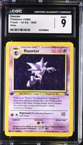 1999 Pokemon Fossil - 1st Ed. Haunter Holo #6/62 CGC 9