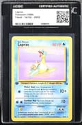 1999 Pokemon Fossil - 1st Ed. Lapras #25/62 CGC Authentic