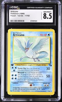 1999 Pokemon Fossil - 1st Edition Articuno #17/62 CGC 8.5