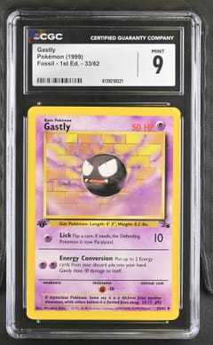 1999 Pokemon Fossil - 1st Edition Gastly #33/62 CGC 9
