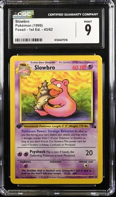 1999 Pokemon Fossil - 1st Edition Slowbro #43/62 CGC 9