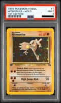 1999 Pokemon Fossil #7 Hitmonlee-Holo 1st Edition