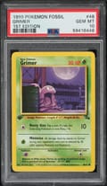 1999 Pokemon Fossil Grimer 1st Edition #48 PSA 10