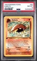 1999 Pokemon Fossil Kabuto 1st Edition #50 PSA 8