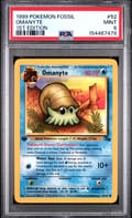1999 Pokemon Fossil Omanyte 1st Edition #52 PSA 9