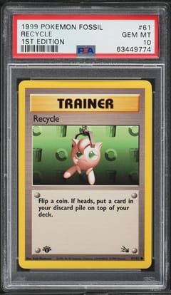 1999 Pokemon Fossil Recycle 1st Edition #61 PSA 10