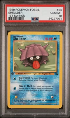 1999 Pokemon Fossil Shellder 1st Edition #54 PSA 10