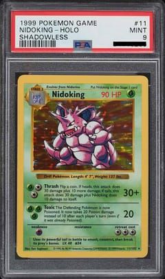 1999 Pokemon Game #11 Nidoking-Holo Shadowless
