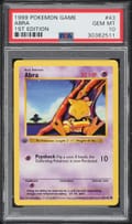 1999 Pokemon Game Abra 1st Edition #43 PSA 10