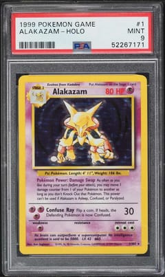 1999 Pokemon Game Alakazam-Holo #1 PSA 9
