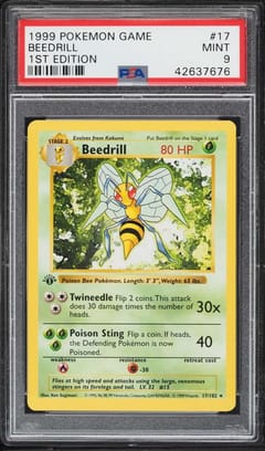 1999 Pokemon Game Beedrill 1st Edition #17 PSA 9