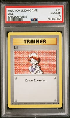 1999 Pokemon Game Bill Shadowless #91 PSA 8