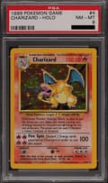 1999 Pokemon Game Charizard Holo #4 PSA 8
