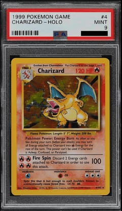 1999 Pokemon Game Charizard Holo #4 PSA 9