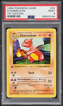 1999 Pokemon Game Charmeleon 1st Edition #24 PSA 9