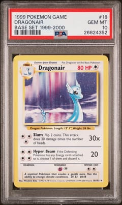 1999 Pokemon Game Dragonair Base Set 1999-2000 #18 PSA 10