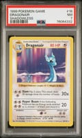 1999 Pokemon Game Dragonair Shadowless #18 PSA 7