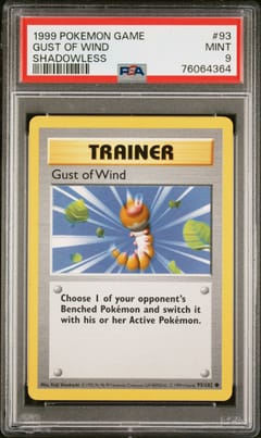 1999 Pokemon Game Gust of Wind Shadowless #93 PSA 9