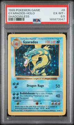 1999 Pokemon Game Gyarados-Holo Shadowless #6 PSA 6.5