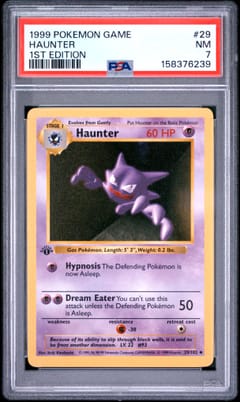 1999 Pokemon Game Haunter 1st Edition #29 PSA 7