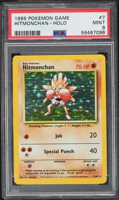 1999 Pokemon Game Hitmonchan-Holo #7 PSA 9