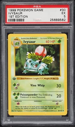 1999 Pokemon Game Ivysaur 1st Edition #30 PSA 5