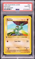 1999 Pokemon Game Machop 1st Edition #52 PSA 10