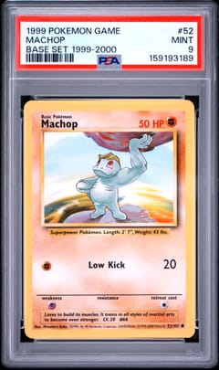 1999 Pokemon Game Machop Base Set 1999-2000 #52 PSA 9