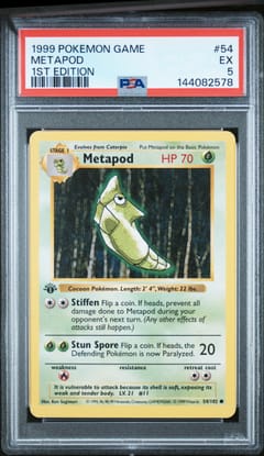 1999 Pokemon Game Metapod 1st Edition #54 PSA 5
