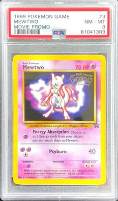 1999 Pokemon Game Movie Mewtwo Movie Promo #3 PSA 8