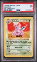 1999 Pokemon Game Nidorino Shadowless #37 PSA 7