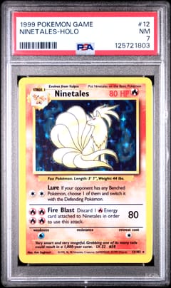 1999 Pokemon Game Ninetales-Holo #12 PSA 7