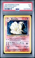 1999 Pokemon Game Ninetales-Holo Black Flame #12 PSA 5